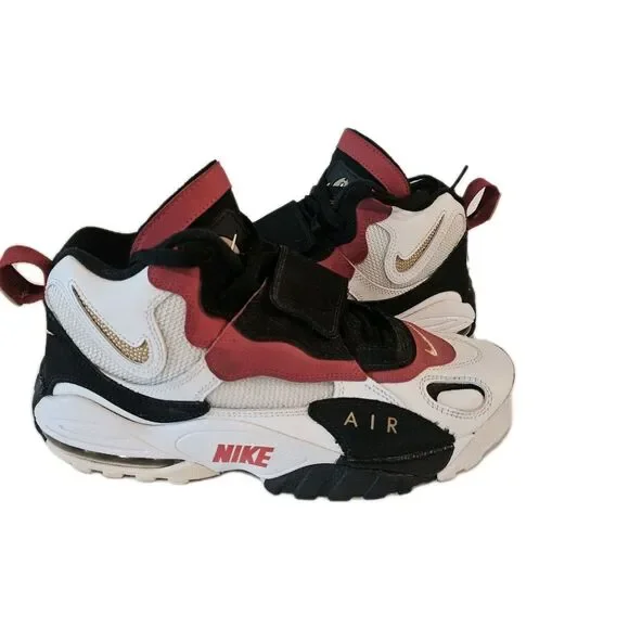 Nike Air Max Sped Turf 49ers Sneakers Men's Size 8.5 Red, White, Black, And Gold - Picture 6 of 13